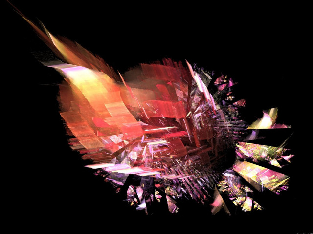 Colorful abstract flower black background free wallpaper for desktop - medium preview image