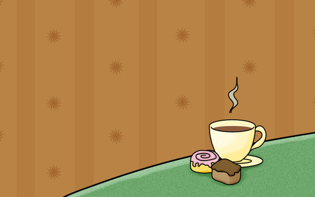 Coffee donut table wallpaper background free wallpaper for desktop - medium preview image