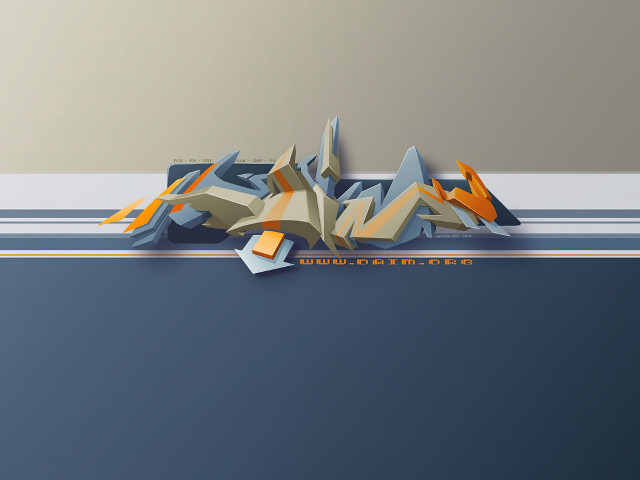 Blue orange abstract background mountain free wallpaper for desktop - medium preview image