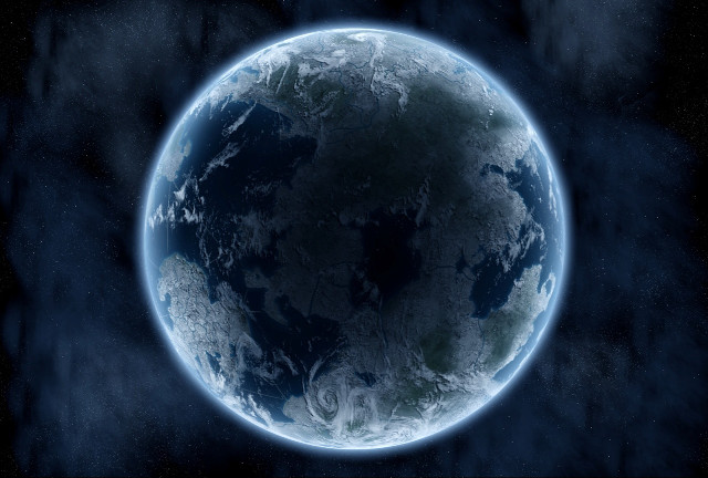 Blue planet dark background star free wallpaper for desktop - medium preview image