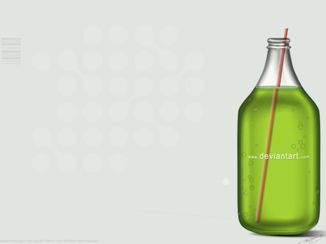 Green bottle red straw white free wallpaper for desktop - medium preview image