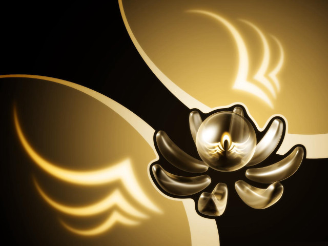 Gold black abstract background flower #4 free wallpaper for desktop - medium preview image