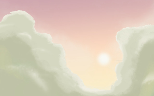 Pink sky clouds sun yellow free wallpaper for desktop - medium preview image