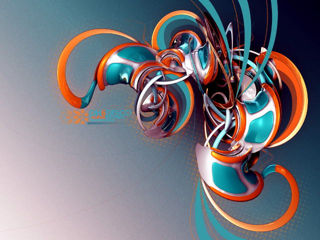 Colorful swirl design blue background free wallpaper for desktop - medium preview image