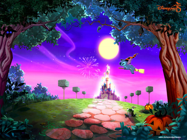 Cartoon castle firework sky firework #2 free wallpaper for desktop - medium preview image