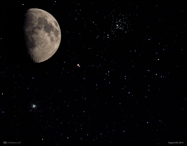 Full moon stars night sky free wallpaper for desktop - medium preview image