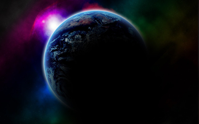 Colorful earth space bright light free wallpaper for desktop - medium preview image