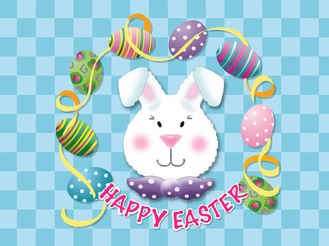 Happy easter bunny bow tie #2 free wallpaper for desktop - medium preview image