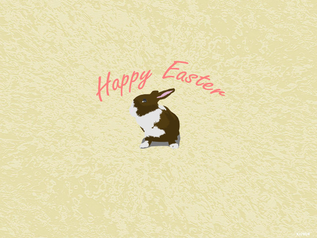 Rabbit white floor easter message free wallpaper for desktop - medium preview image