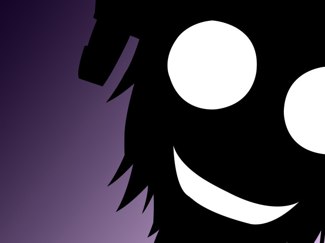 Black white face big eyes free wallpaper for desktop - medium preview image