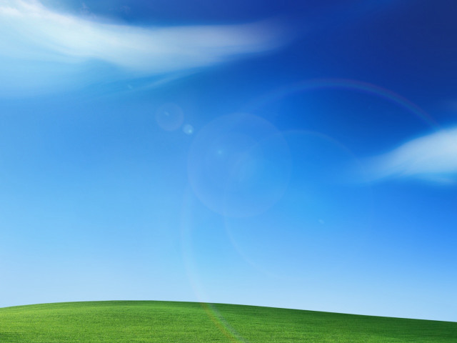 Green field blue sky clouds #80 free wallpaper for desktop - medium preview image
