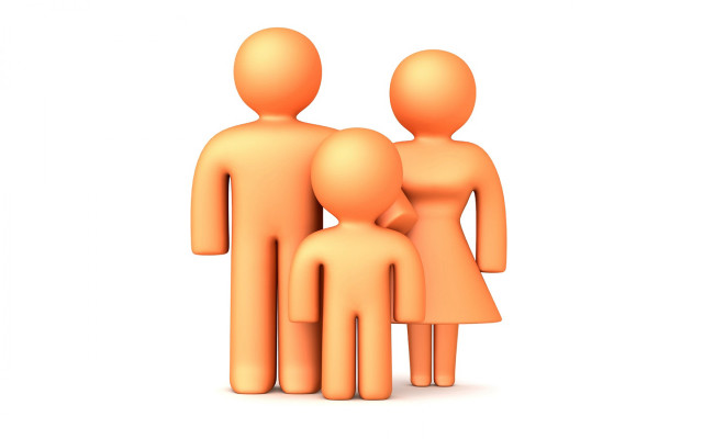 Orange people group standing white #2 free wallpaper for desktop - medium preview image