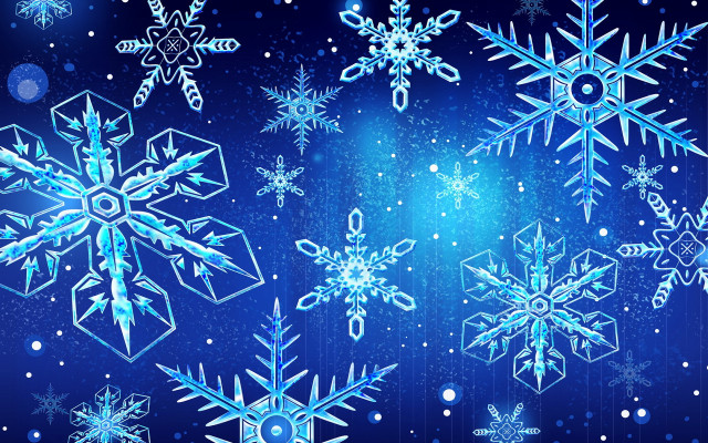 Blue background snowflakes sides snowflakes free wallpaper for desktop - medium preview image