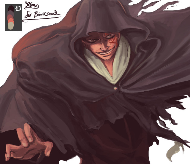 Hooded cloak man hands pockets free wallpaper for desktop - medium preview image