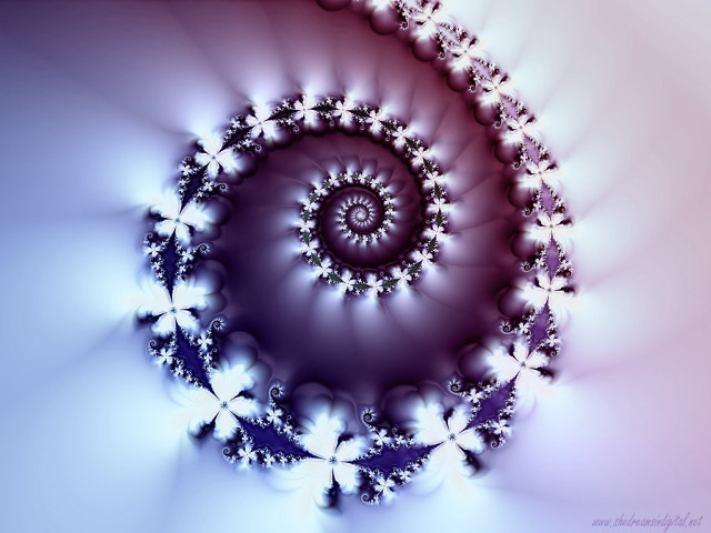 Spiral flowers blue pink white free wallpaper for desktop - medium preview image