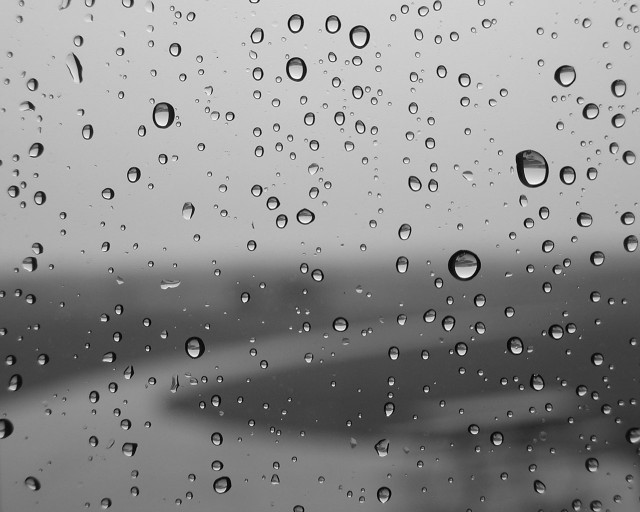 Window rain drops plane background free wallpaper for desktop - medium preview image