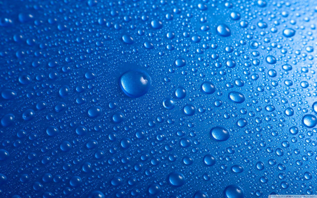 Blue background water droplets white free wallpaper for desktop - medium preview image