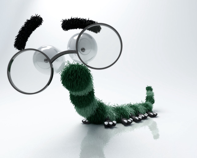 Green creature large glasses long free wallpaper for desktop - medium preview image