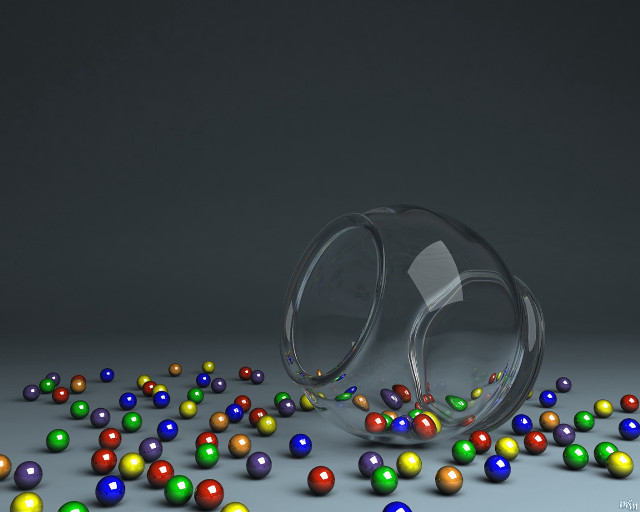 Glass colorful balls table magnifying #2 free wallpaper for desktop - medium preview image