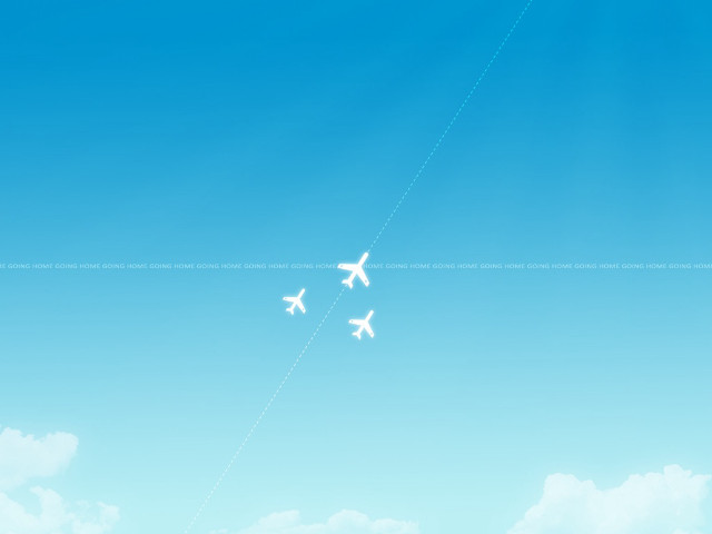 Four airplanes blue sky clouds free wallpaper for desktop - medium preview image