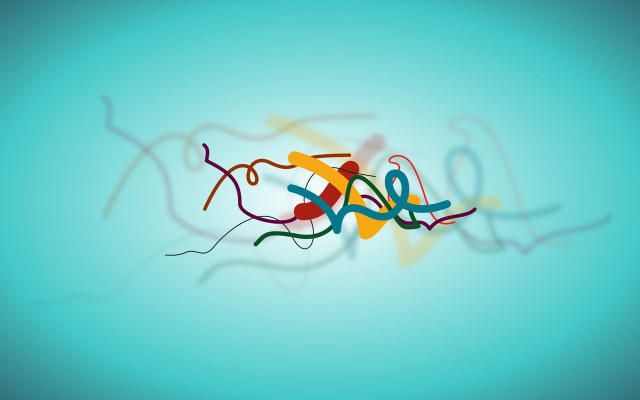 Colorful smile blue background swirly free wallpaper for desktop - medium preview image