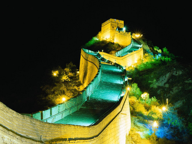 Night wall lights steep ramp free wallpaper for desktop - medium preview image