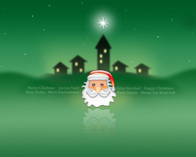 Santa claus house christmas card #2 free wallpaper for desktop - medium preview image