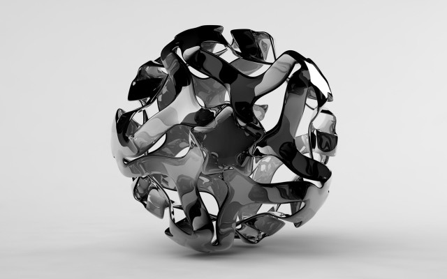 Black white glass ball shadow #2 free wallpaper for desktop - medium preview image