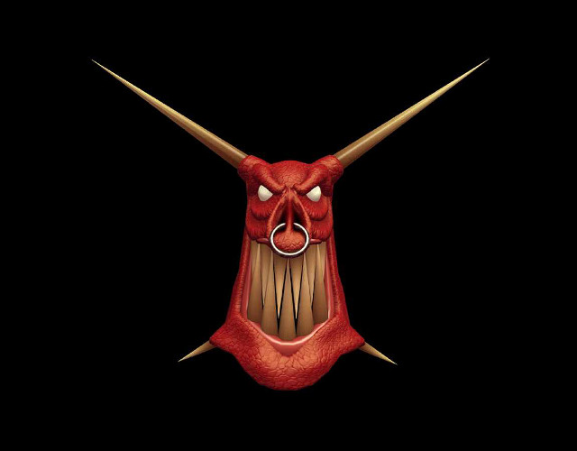 Red creature long horns nose free wallpaper for desktop - medium preview image