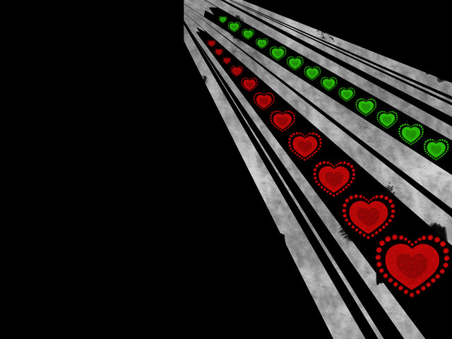 Traffic light hearts dark sky free wallpaper for desktop - medium preview image