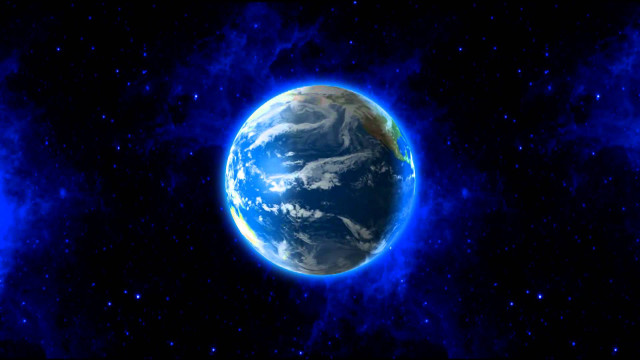 Blue planet black background blue free wallpaper for desktop - medium preview image
