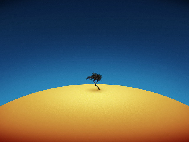 Lone tree hill blue sky free wallpaper for desktop - medium preview image