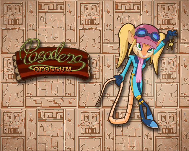 Cartoon character hat scissors sign free wallpaper for desktop - medium preview image