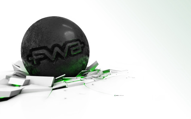Black ball green letters broken free wallpaper for desktop - medium preview image