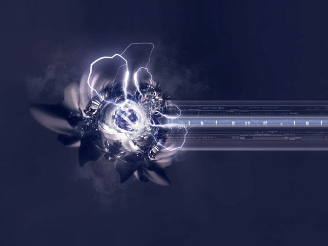 Flower lightning effect petals computer #2 free wallpaper for desktop - medium preview image