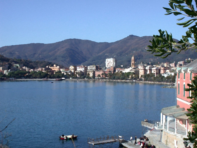 Lake city boats people dock free wallpaper for desktop - medium preview image