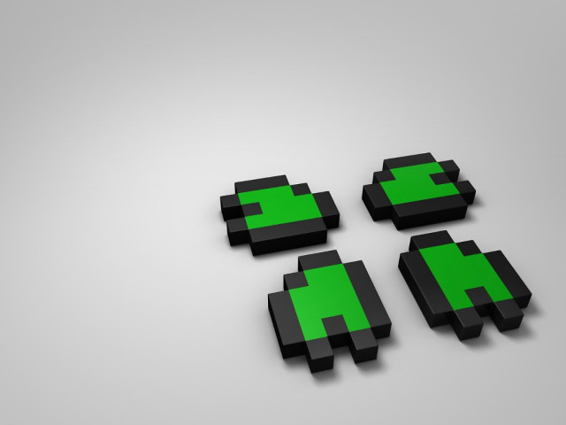 Black green squares group with free wallpaper for desktop - medium preview image