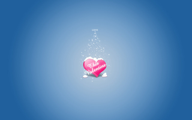 Pink heart message floating snow #3 free wallpaper for desktop - medium preview image