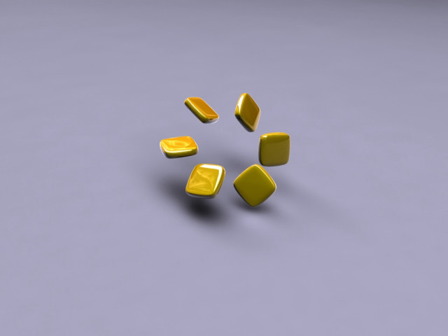 Yellow objects gray surface shadow free wallpaper for desktop - medium preview image
