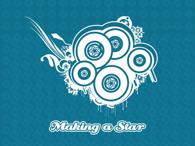 Blue background white circles knife free wallpaper for desktop - medium preview image