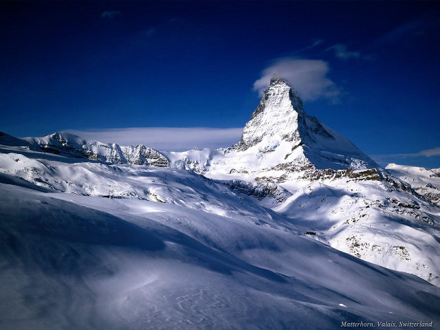 Snowy mountain clouds blue sky #2 free wallpaper for desktop - medium preview image