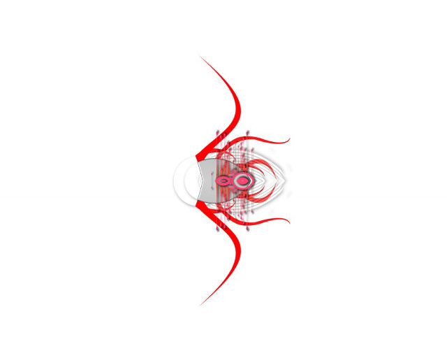 Red white abstract design swirl #2 free wallpaper for desktop - medium preview image