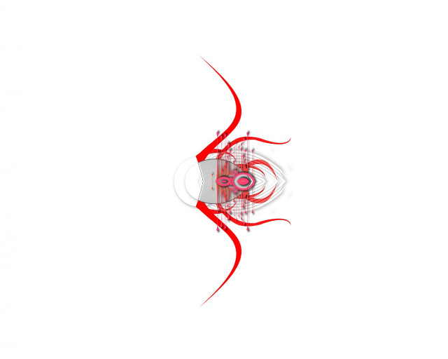 Red swirly design ribbon flower free wallpaper for desktop - medium preview image