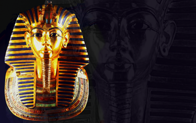 Golden mask black background egyptian free wallpaper for desktop - medium preview image