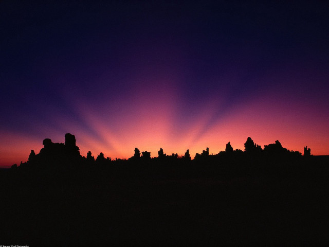 Sunset city silhouette purple sky free wallpaper for desktop - medium preview image