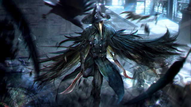 Woman bird city fantasy bloodborne free wallpaper for desktop - medium preview image