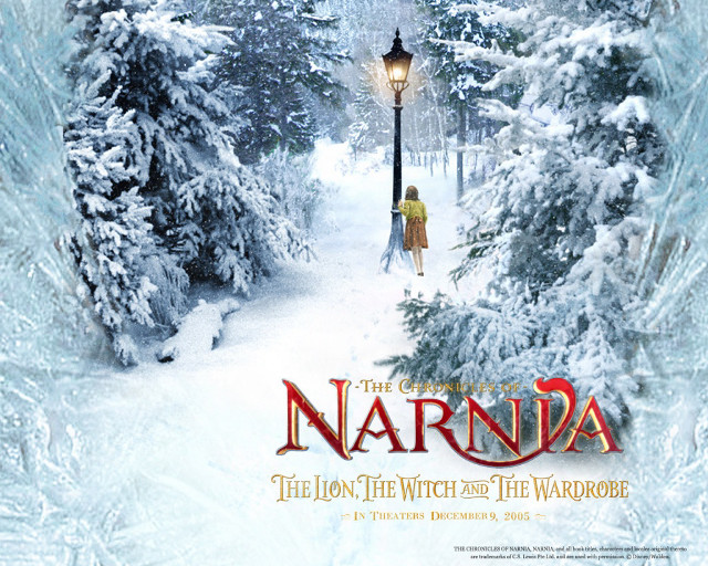 Narnda lion witch wardrobe snowy free wallpaper for desktop - medium preview image