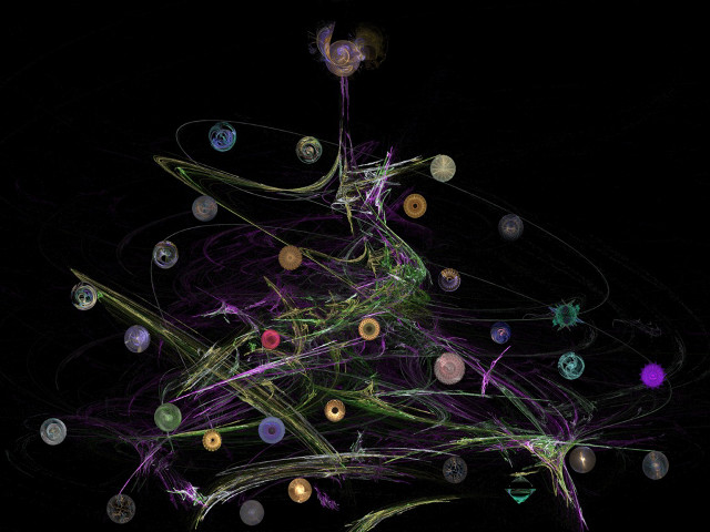 Colored circles black background abstract free wallpaper for desktop - medium preview image