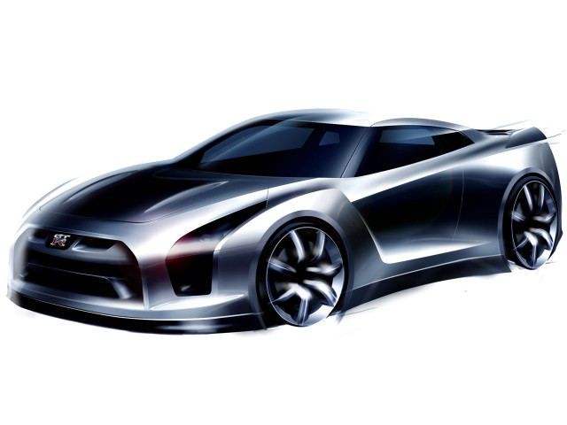 Silver sports car drawing style #3 free wallpaper for desktop - medium preview image