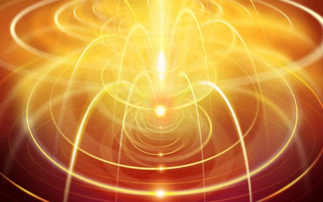 Yellow red swirl black background #3 free wallpaper for desktop - medium preview image